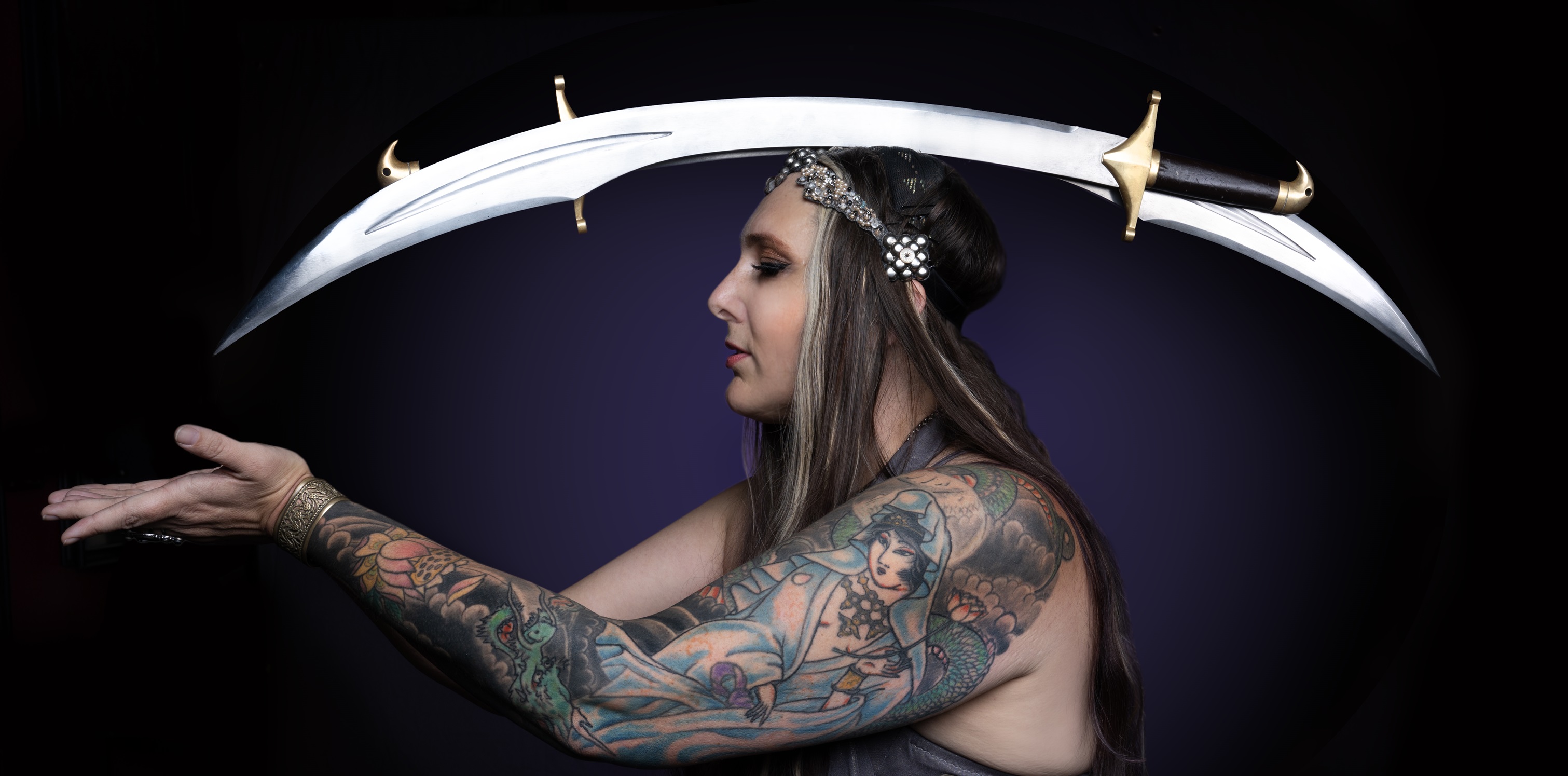 shannon burla sword dancer double sword balanced on head